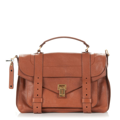 Proenza Schouler Lambskin Medium PS1 Satchel Saddle 1 of 7