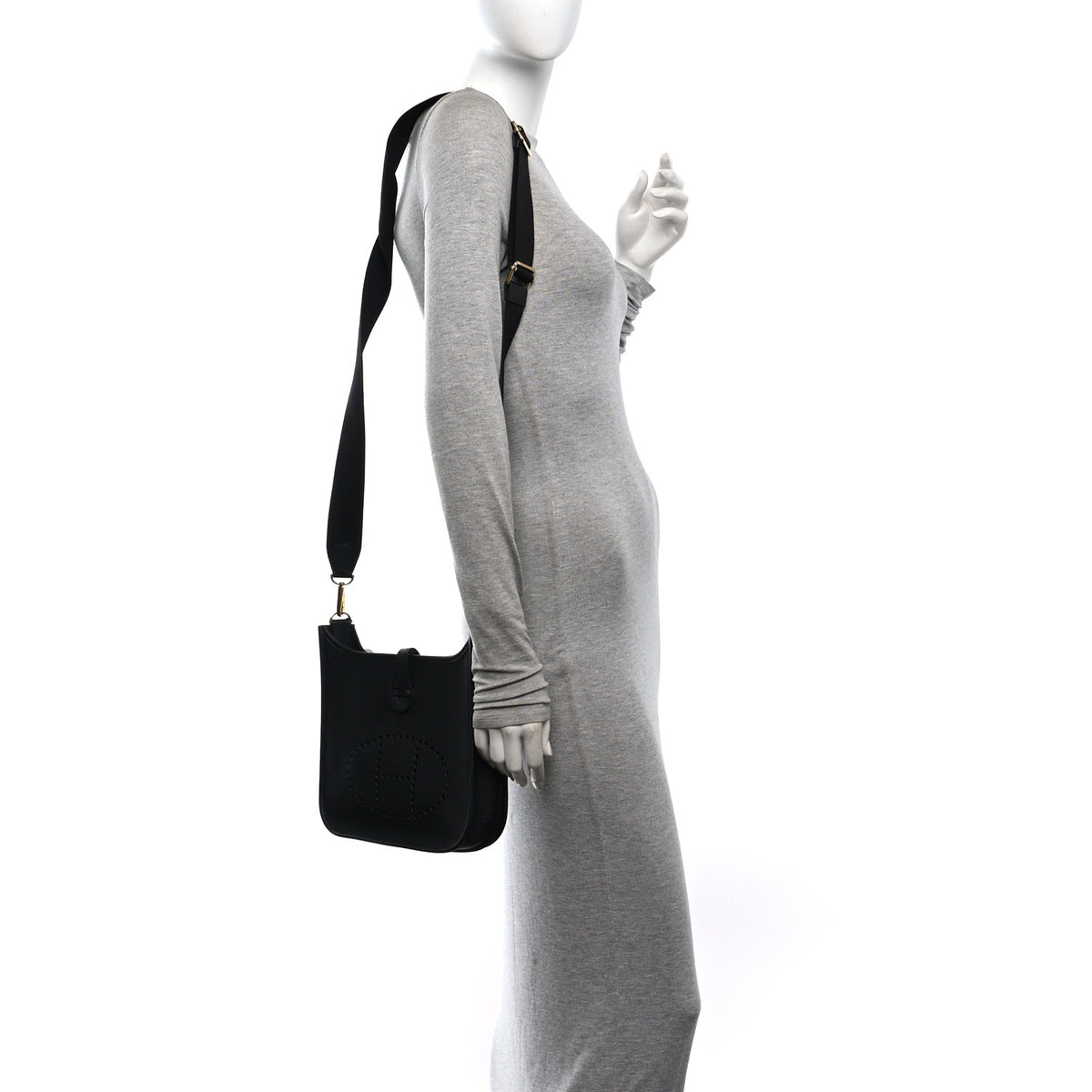 Hermes Taurillon Clemence Evelyne 23 Poche III Black 2 of 10
