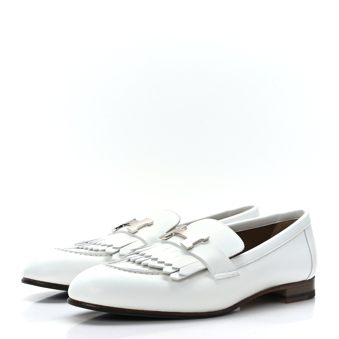 Calfskin Womens Royal Loafers 37 White