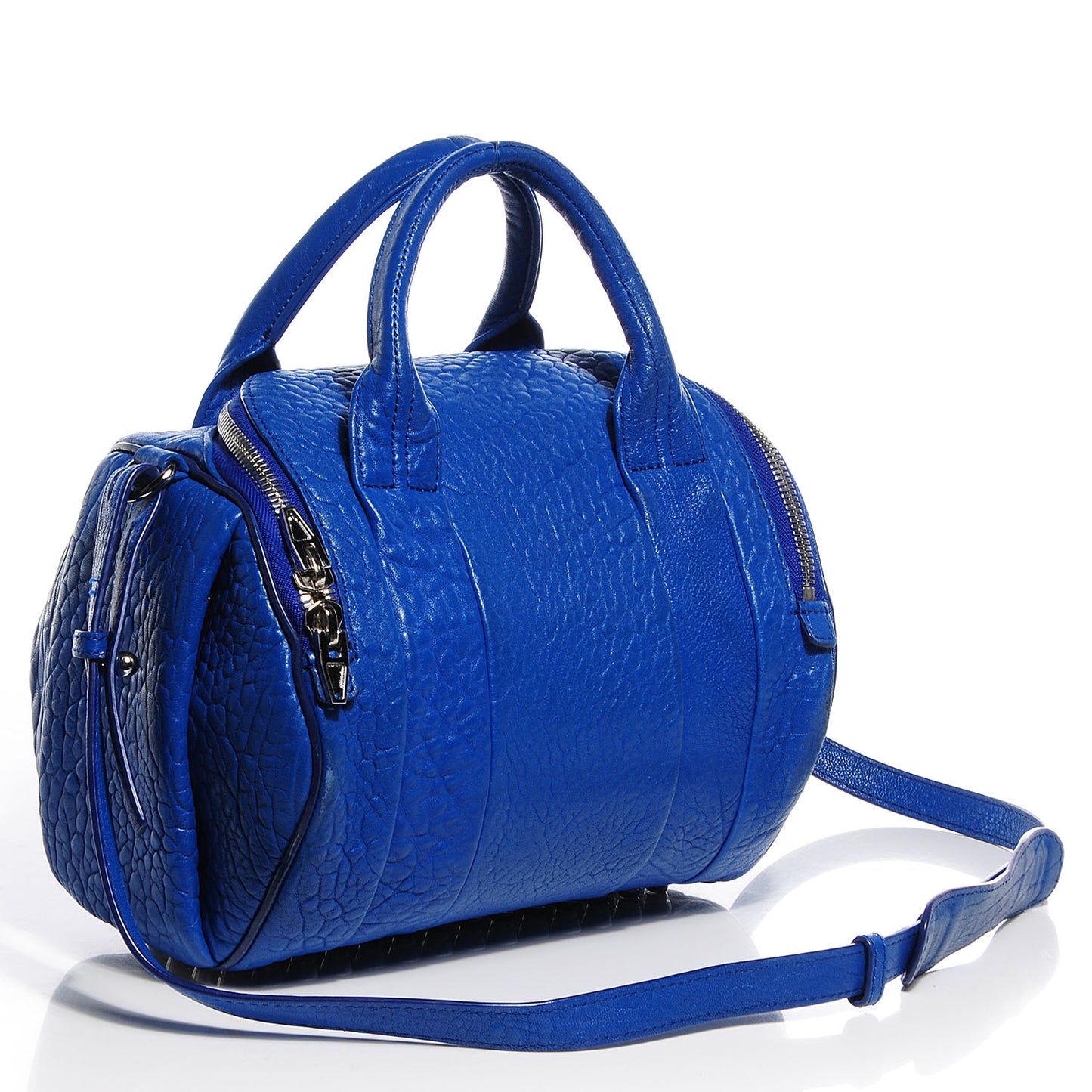 Pebbled Lambskin Rockie Royal w Silver Hardware