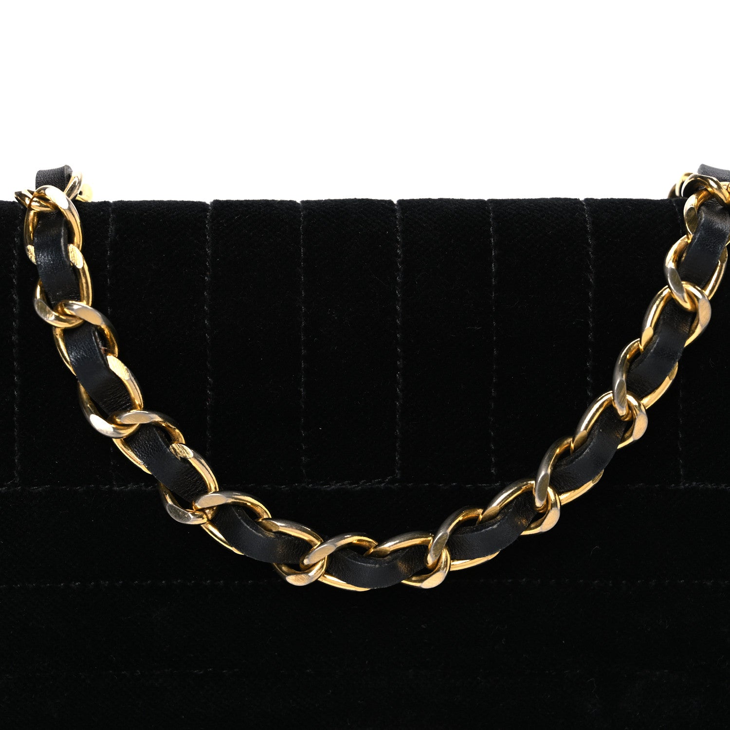 Chanel Velvet Vertical Horizontal Quilt Single Flap Black 8 of 10