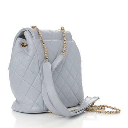 Chanel Lambskin Quilted Small Braided CC Backpack Light Blue 3 of 13