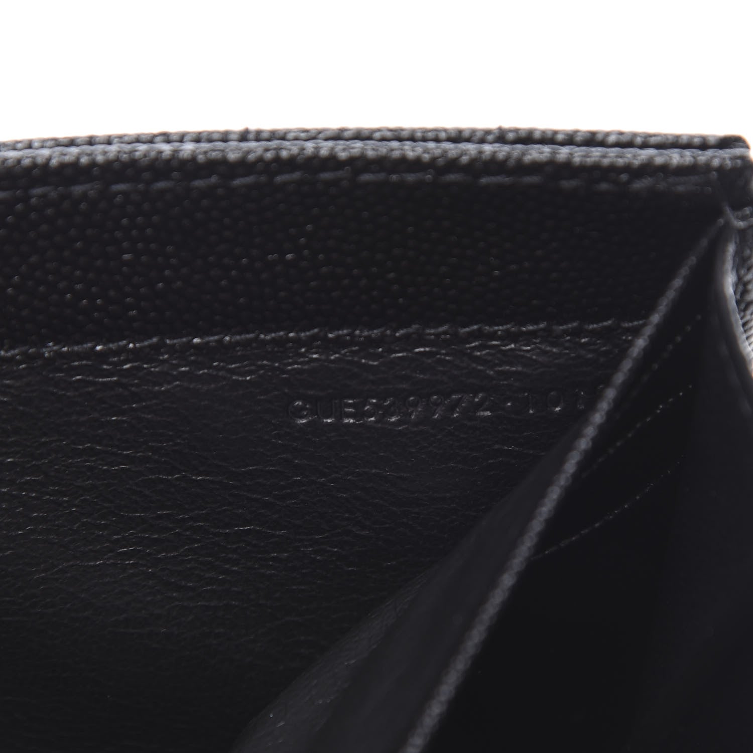 Saint Laurent Grain De Poudre Matelasse Monogram Large Vicky Continental Wallet Black 8 of 8