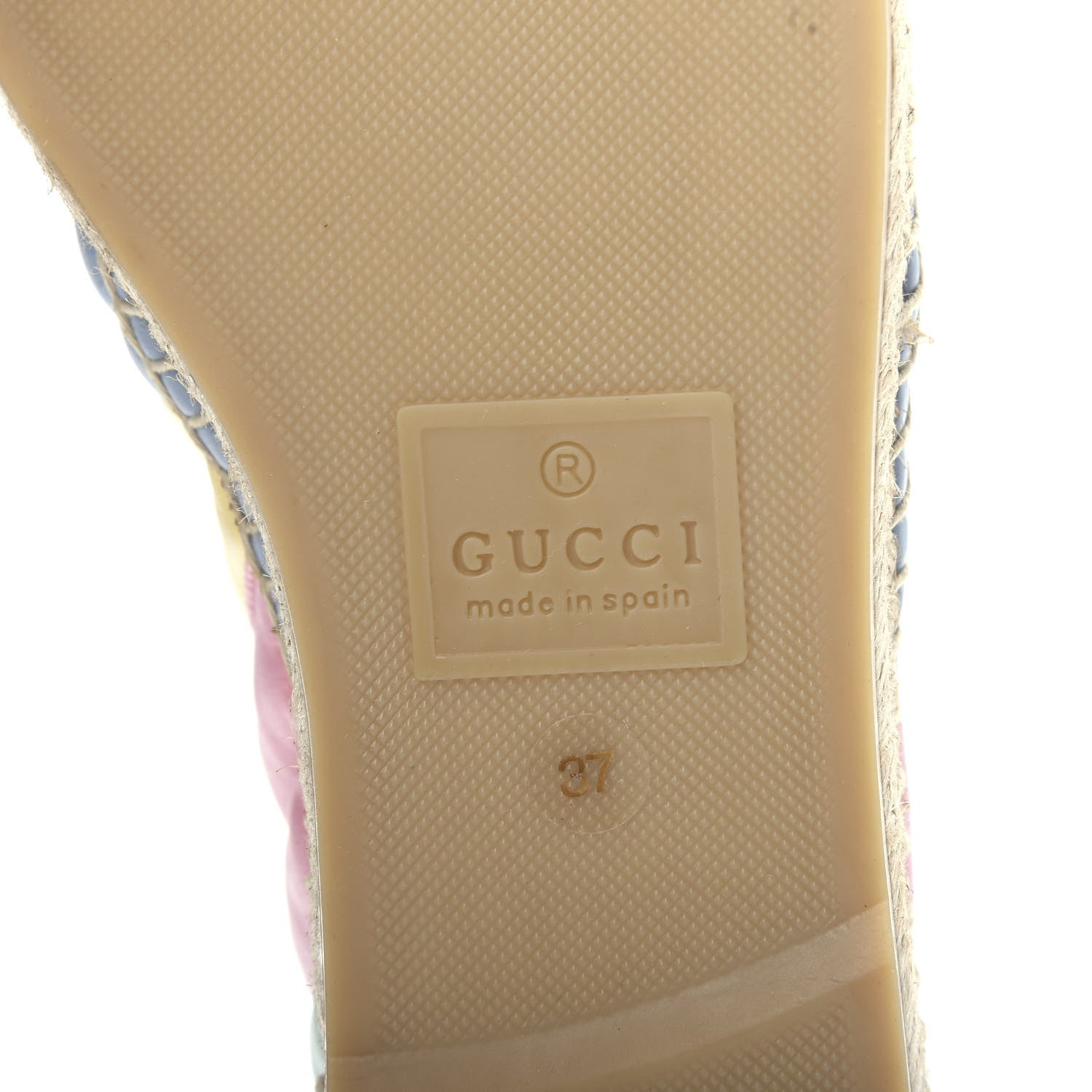 Gucci Nappa Matelasse Diagonal GG Marmont Espadrilles 37 Multicolor Pastel 9 of 11