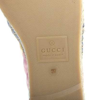 Gucci Nappa Matelasse Diagonal GG Marmont Espadrilles 37 Multicolor Pastel 9 of 11