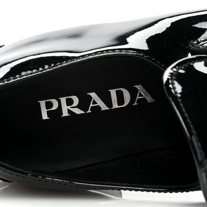 Prada Vernice Triangle Womens Loafers 37 Black 8 of 8