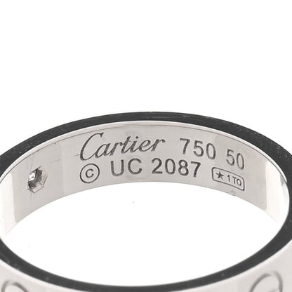 Cartier 18K White Gold Diamond 4mm LOVE Wedding Band Ring 50 5.25 4 of 4