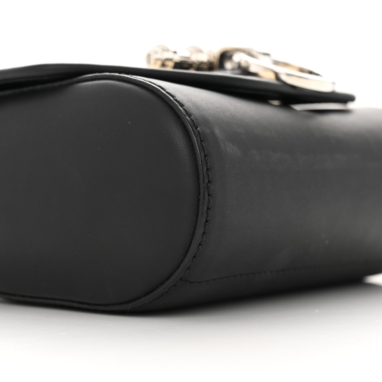 Lambskin Obsedia Shoulder Bag Beige Black