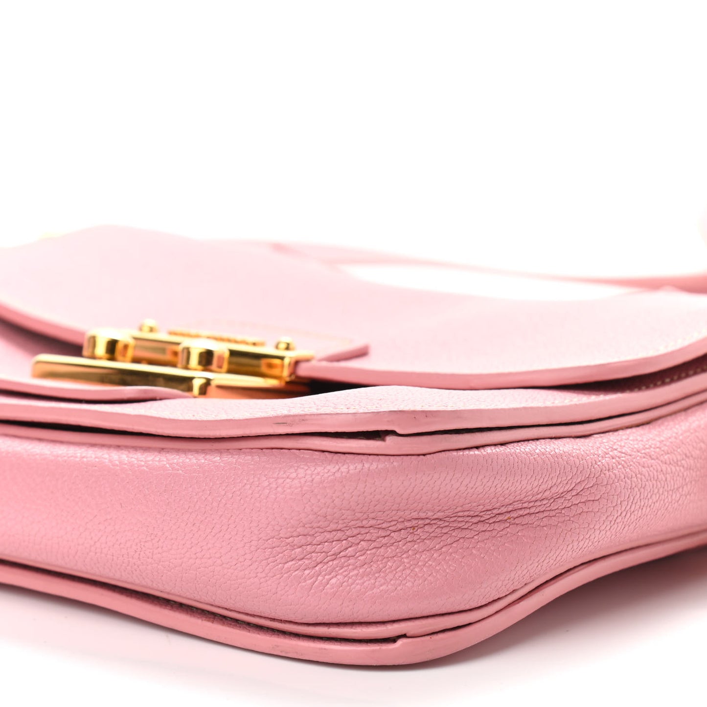 Goatskin Madras Top Handle Shoulder Bag Rosa