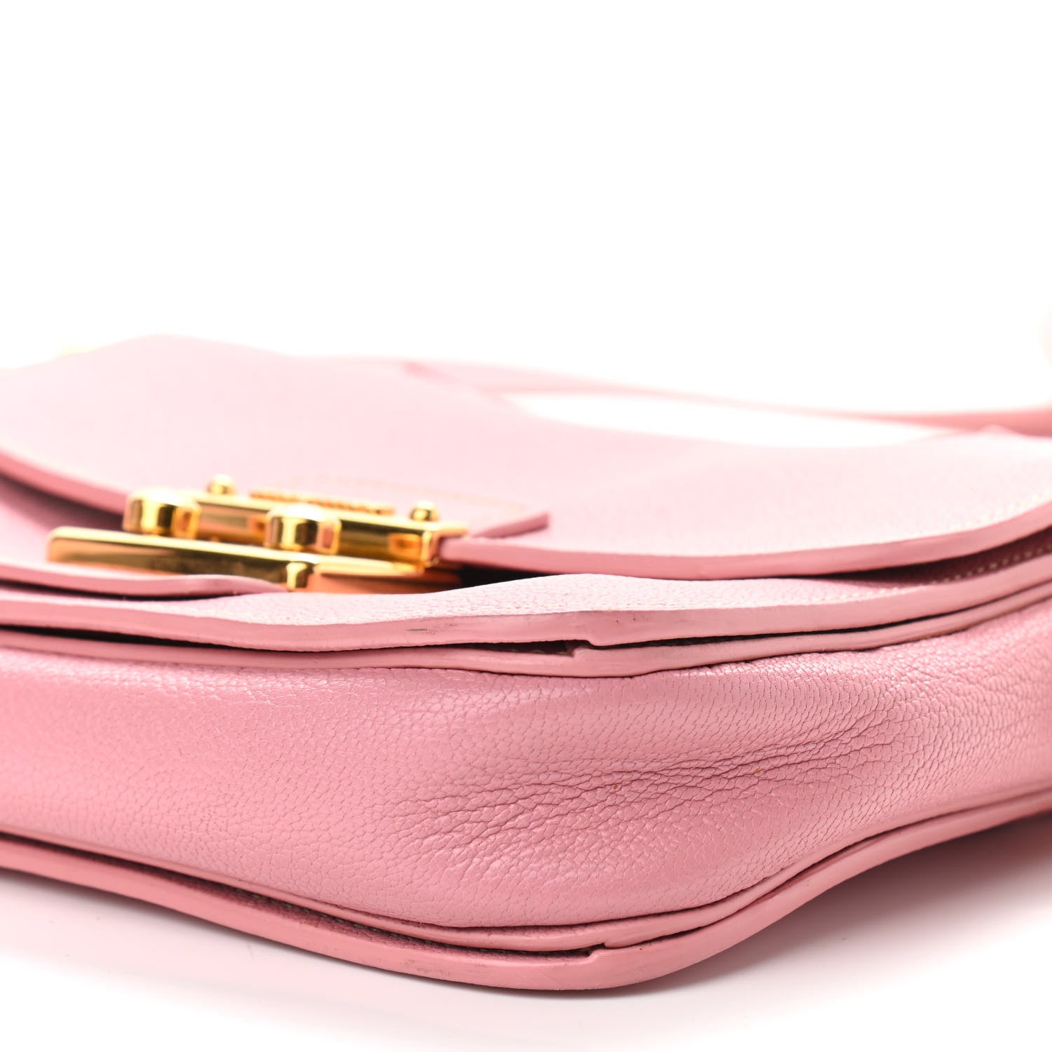 Miu Miu Goatskin Madras Top Handle Shoulder Bag Rosa 8 of 10