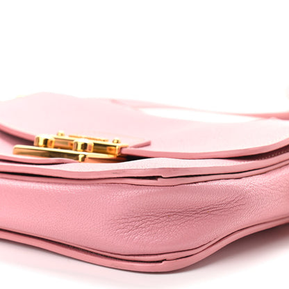 Miu Miu Goatskin Madras Top Handle Shoulder Bag Rosa 8 of 10