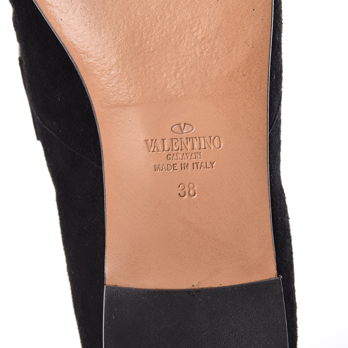 Suede Womens Macro Stud Loafers 38 Black