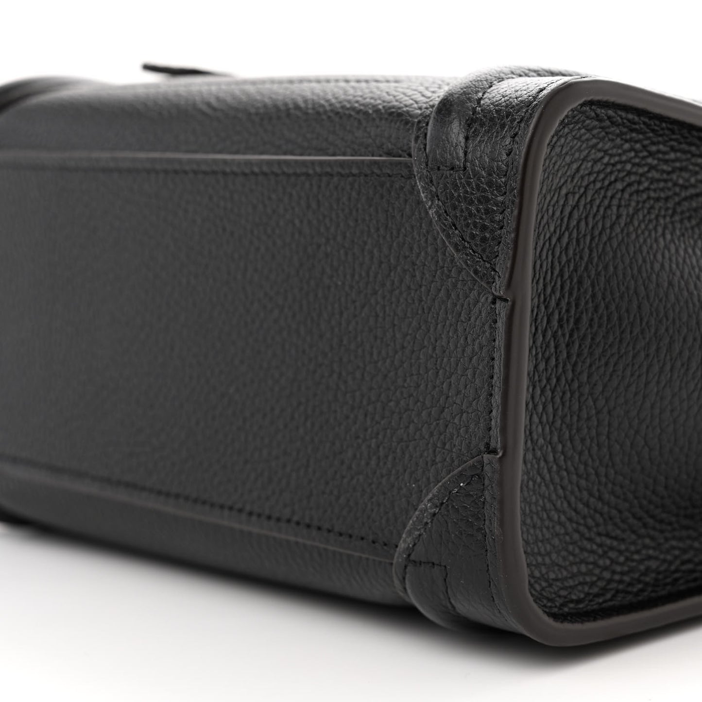Drummed Calfskin Nano Luggage Black