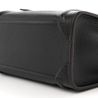 Celine Drummed Calfskin Nano Luggage Black 10 of 10