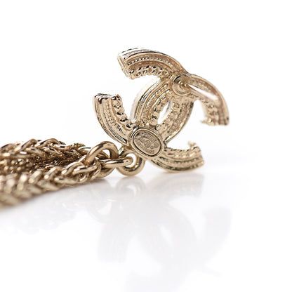 Chanel Pearl CC Chain Drop Earrings Gold 4 of 5