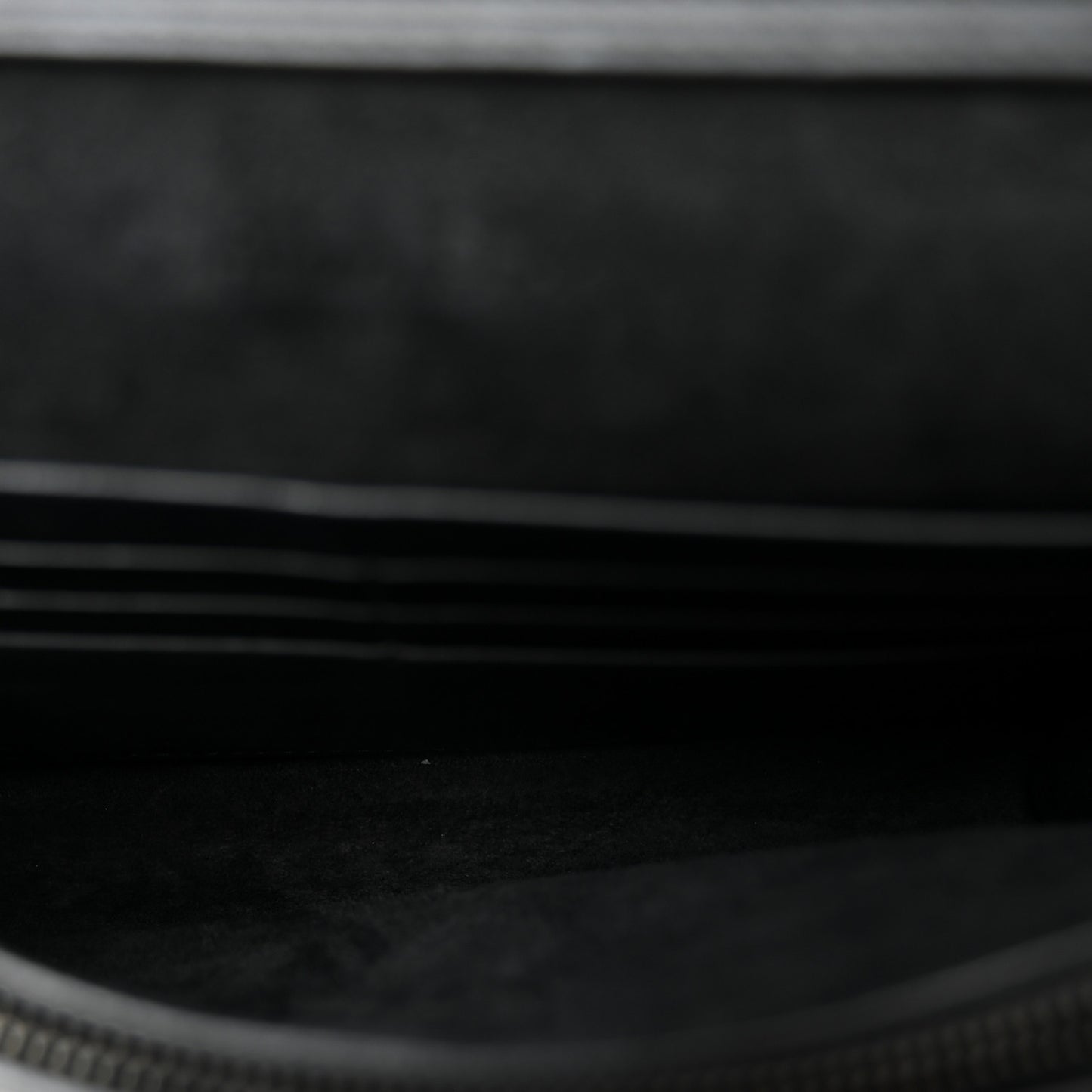 Ultra Matte Calfskin Saddle Chain Pouch Black