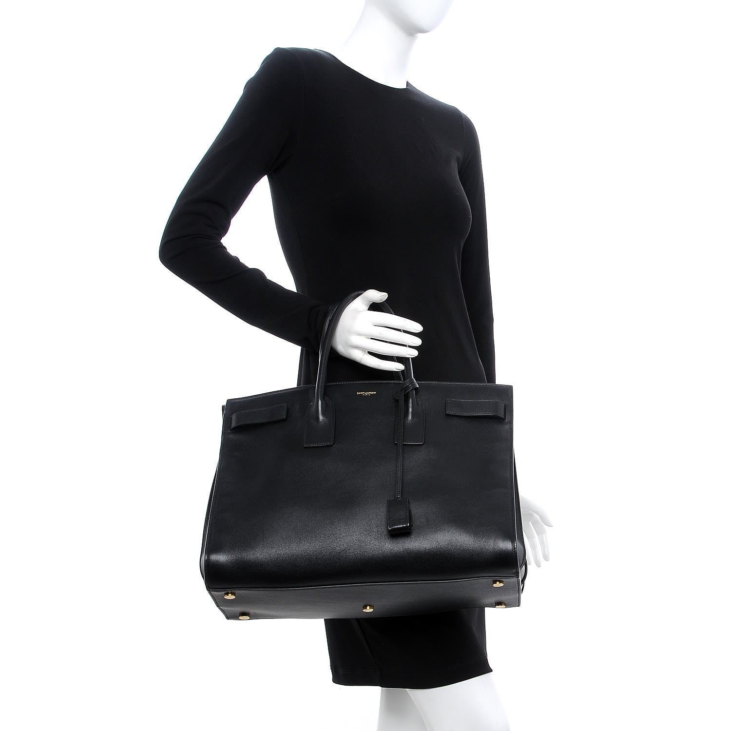 Saint Laurent Calfskin Large Sac De Jour Carryall Black 2 of 11