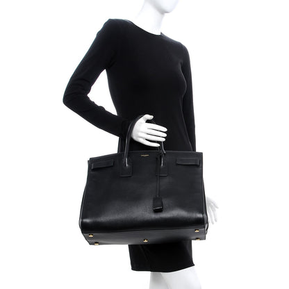 Saint Laurent Calfskin Large Sac De Jour Carryall Black 2 of 11