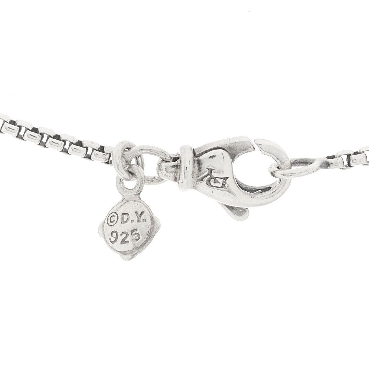 David Yurman Sterling Silver 1.7mm Baby Box Chain Necklace 18" 6 of 6