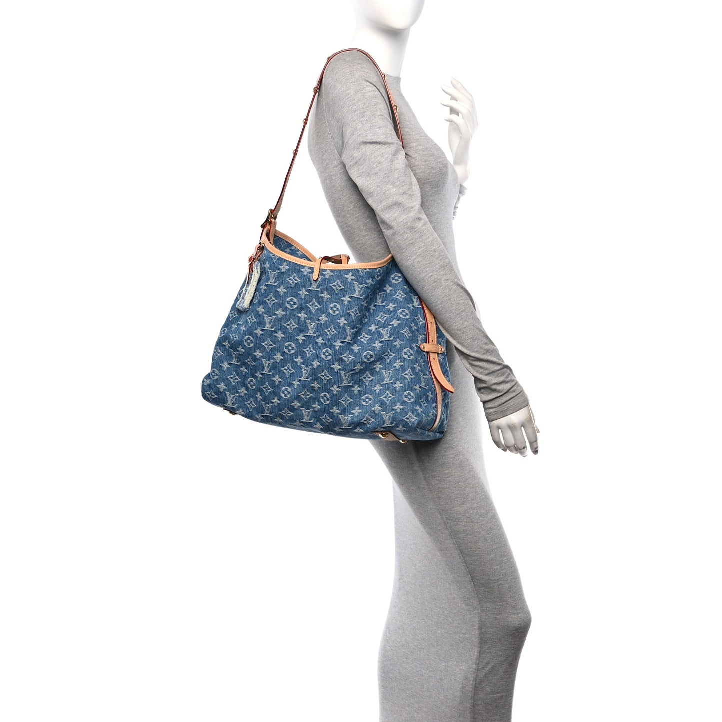 Monogram Denim CarryAll MM Blue