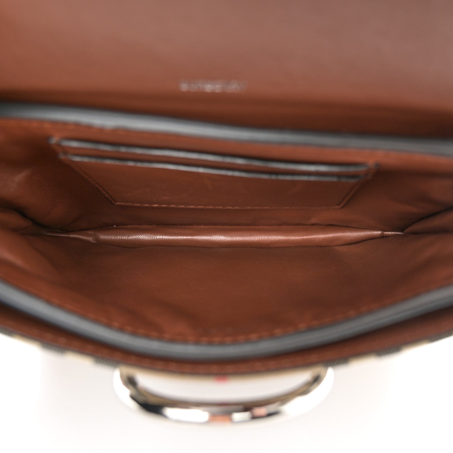 Burberry Goatskin Vintage Check Mini D-Ring Bag Black 5 of 12