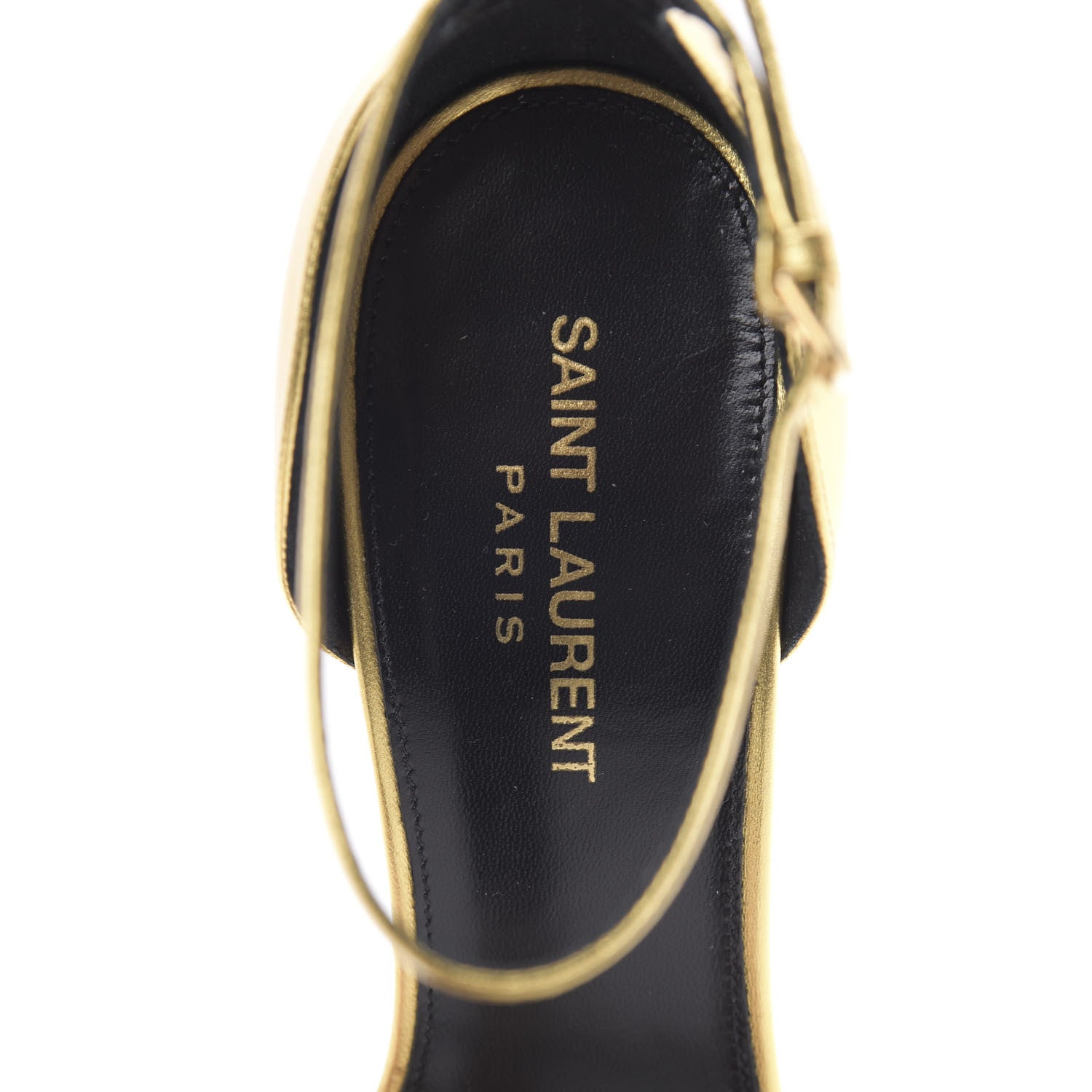 Saint Laurent Calfskin Opyum Sandals 39 Oro 8 of 12