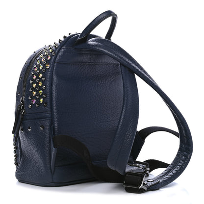 MCM Visetos Swarovski Mini Stark Diamond Backpack Dress Blue 2 of 4