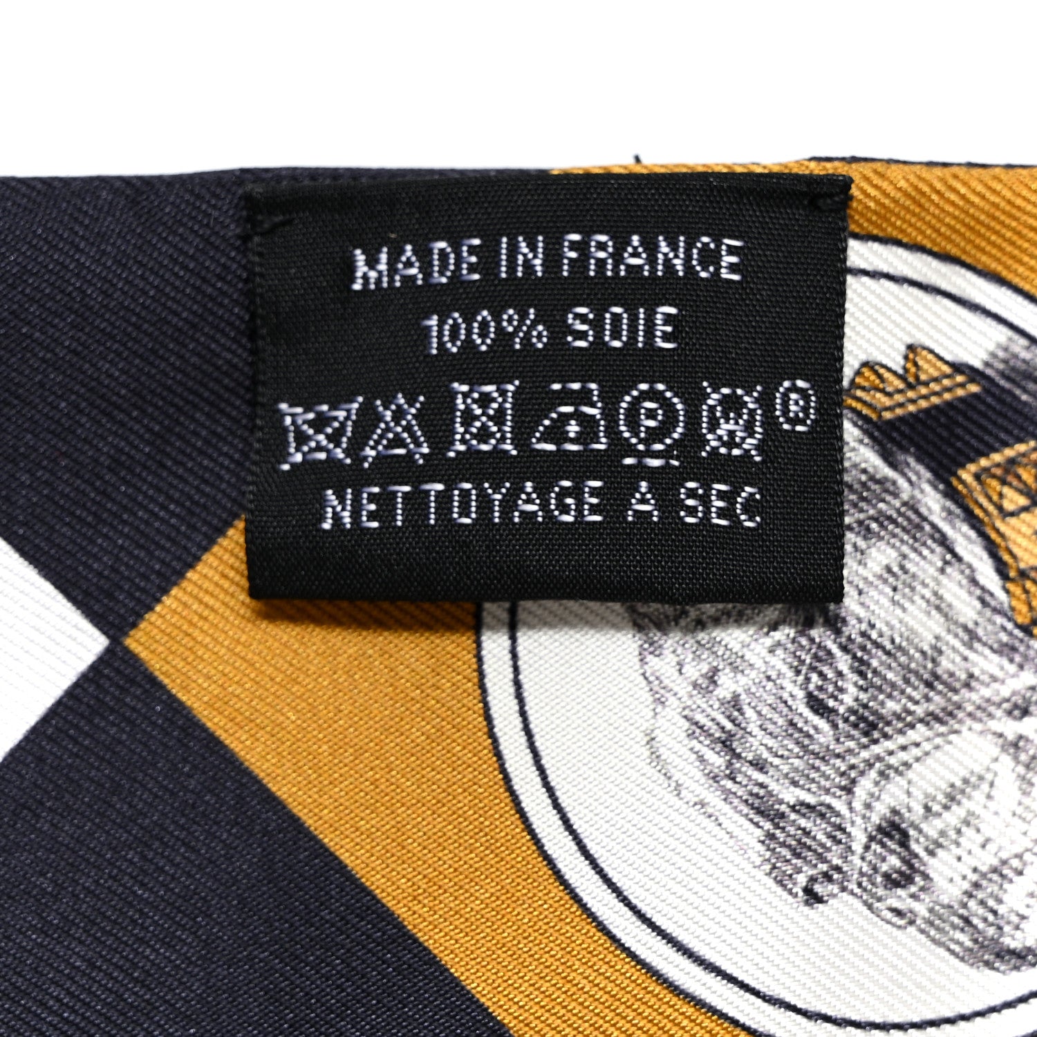 Hermes Silk Colliers et Chiens Twilly Black Gold White 3 of 4