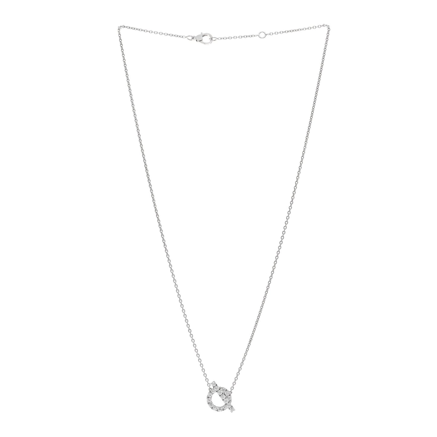18K White Gold Diamond Finesse Pendant Necklace