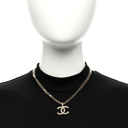 Chanel Crystal CC Multi Strand Chain Necklace Gold 2 of 5