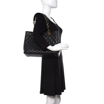 Chanel Caviar Quilted Grand Shopping Tote GST Black 2 of 12