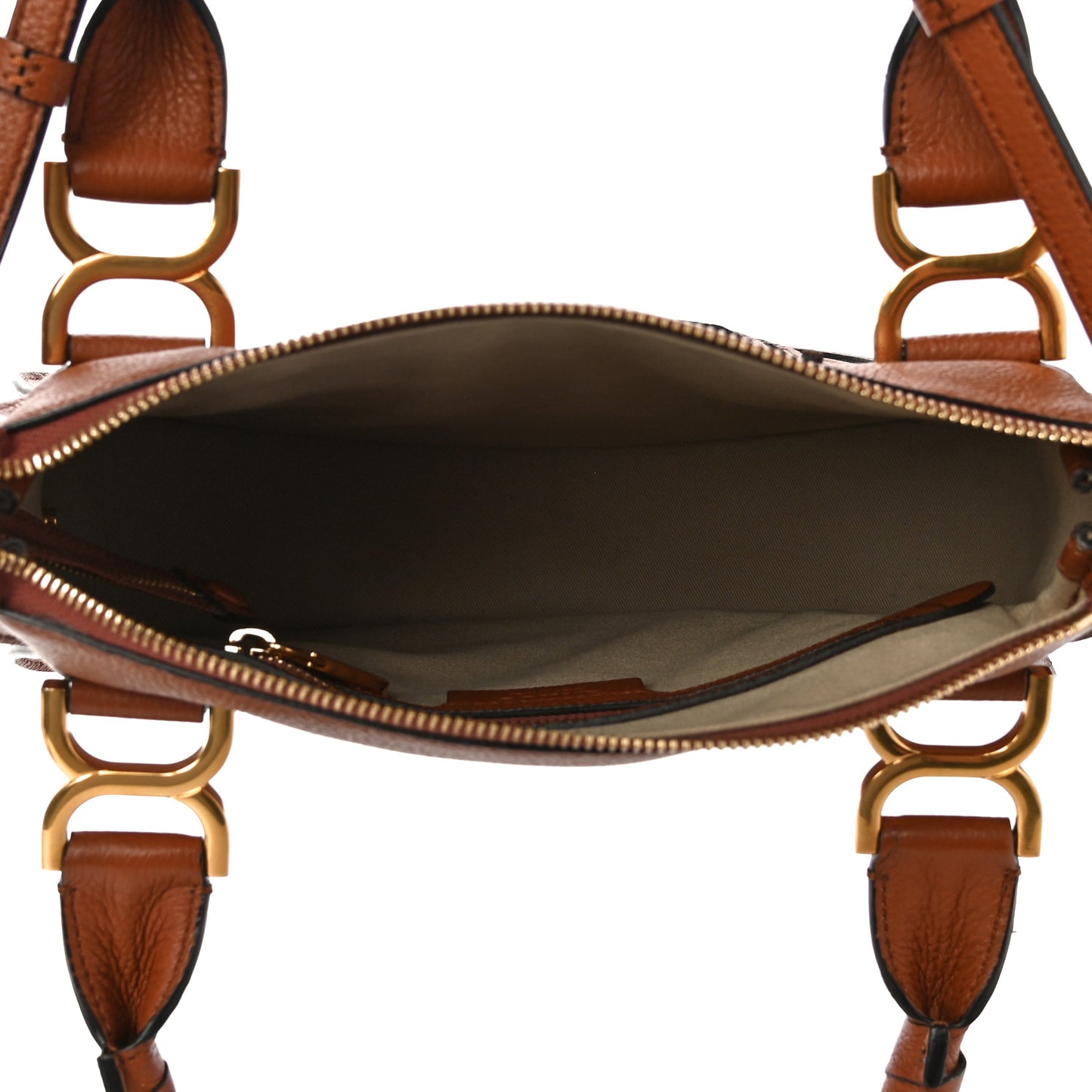 Calfskin Small Marcie Satchel Tan