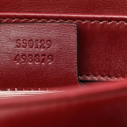 Gucci Vitello Palmellato Lux Small Arli Flap Shoulder Bag Vintage Bordeaux 8 of 13