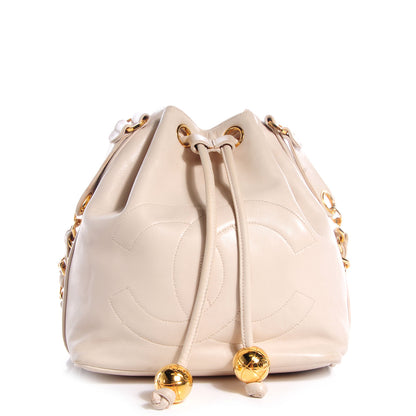 Chanel Lambskin Drawstring Bag Beige 1 of 9