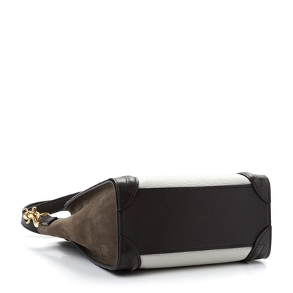 Celine Bullhide Calfskin Nubuck Nano Tri-Color Luggage Khaki 4 of 11