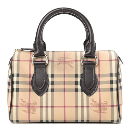 Burberry Haymarket Check Small Chester Bowling Bag Chocolate 1 of 9