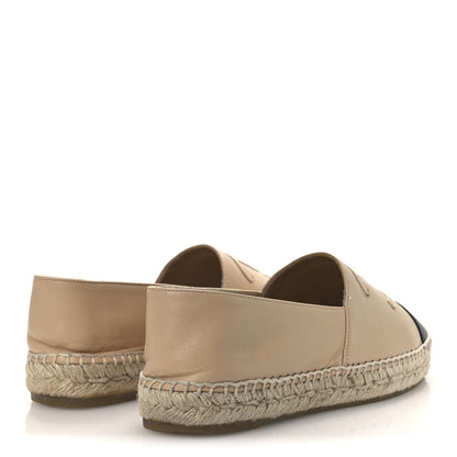 Chanel Lambskin CC Espadrilles 39 Beige Black 5 of 15