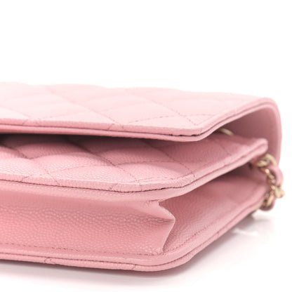 Chanel Caviar Quilted Wallet On Chain WOC Light Pink 9 of 9