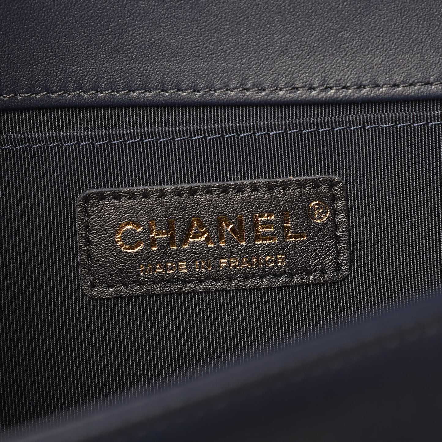 Lambskin Quilted Medium Boy Flap Navy