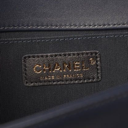 Chanel Lambskin Quilted Medium Boy Flap Navy 6 of 12