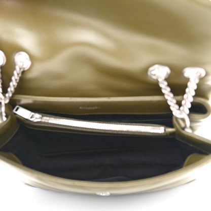 Saint Laurent Calfskin Y Quilted Monogram Medium Loulou Chain Satchel Military Olive 5 of 11