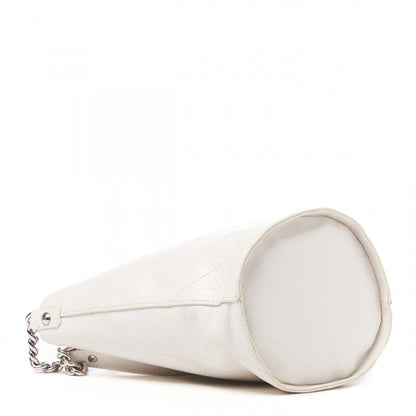 Chanel Aged Calfskin Stitched Shoulder Bag White 3 of 9