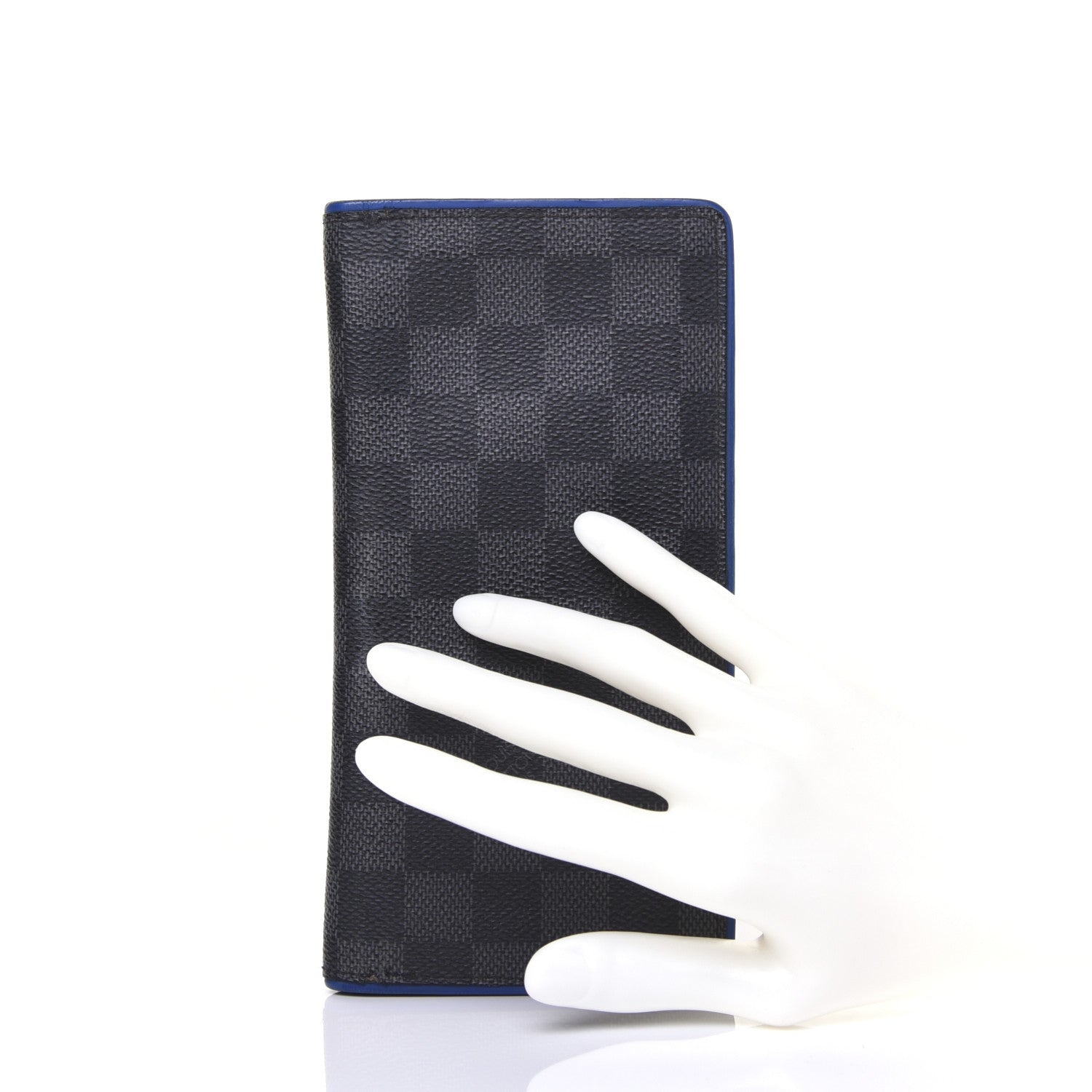 Louis Vuitton Damier Graphite Brazza Wallet Bleu Neon 2 of 13