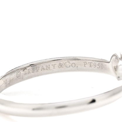 Tiffany Platinum Diamond Hearts Ring 47 4 4 of 5