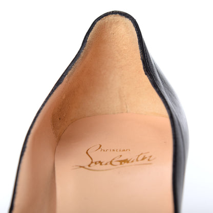 Christian Louboutin Kid Very Prive 120 Pumps 36.5 Black Red 10 of 10