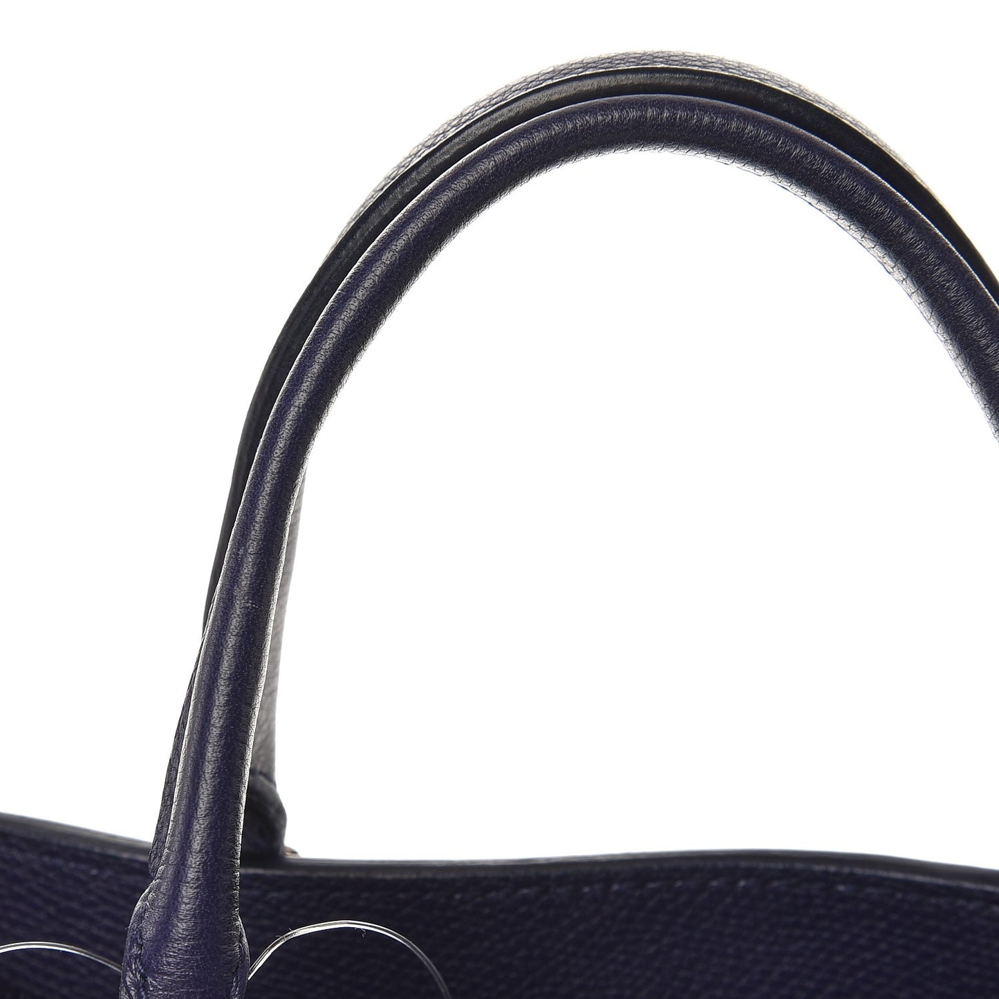Grained Calfskin Papier A6 Zip Around Tote Bleu Indigo