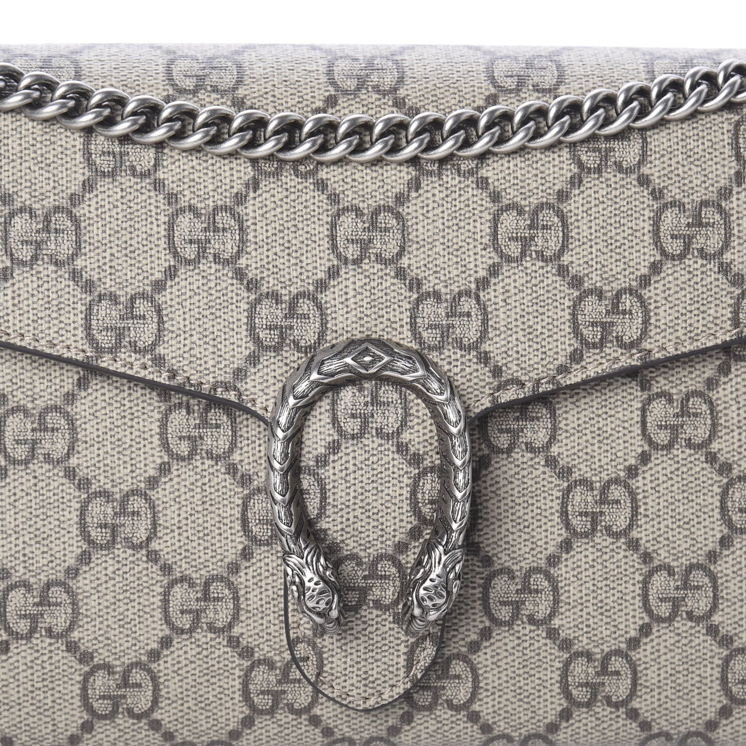 Gucci GG Supreme Monogram Mini Dionysus Chain Wallet Beige Taupe 6 of 8