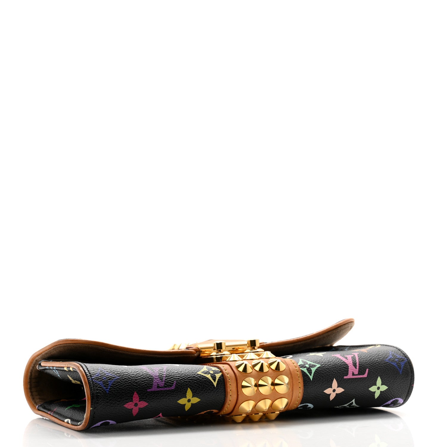 Louis Vuitton Monogram Multicolor Courtney Clutch Black 4 of 10