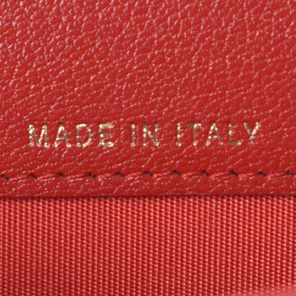 Chanel Shiny Goatskin Chevron Quilted Card Holder Wallet Red 8 of 10