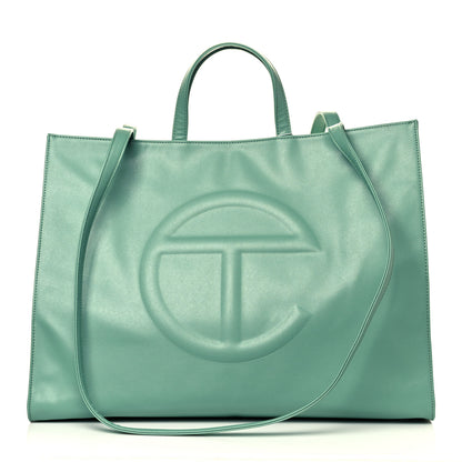Telfar Vegan Leather Large Shopping Bag Sage 1 of 13